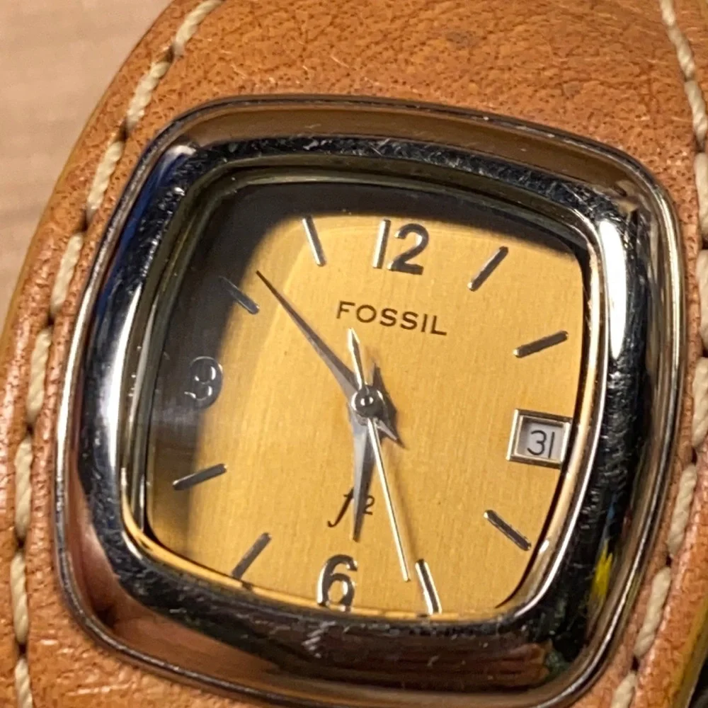 Fossil ES9733 original leather band watch 10meters